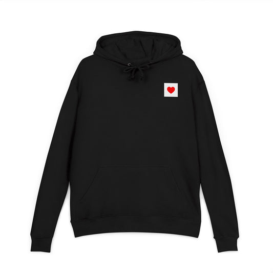 Love Heart Unisex French Terry Hoodie, Cozy Fashion, Great for Gifting, Casual Wear, Valentine's Day, Everyday Comfort