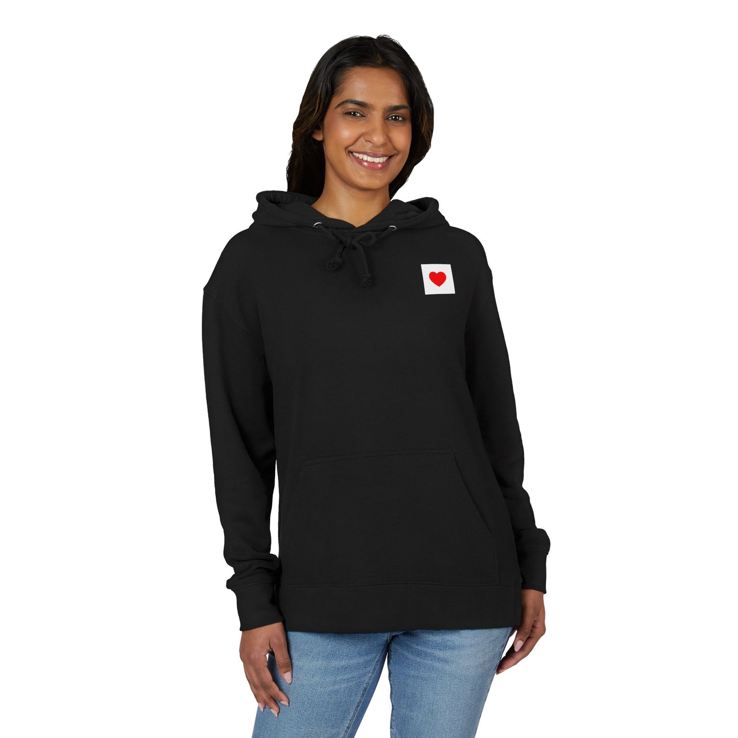 Love Heart Unisex French Terry Hoodie, Cozy Fashion, Great for Gifting, Casual Wear, Valentine's Day, Everyday Comfort